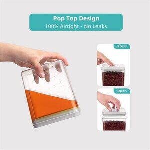 Airtight Food Storage Containers with Lids - 3 Pcs (1.2*2 qt, 2.7 qt)